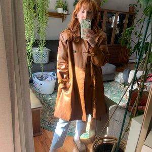 Gorgeous Vintage leather trench coat